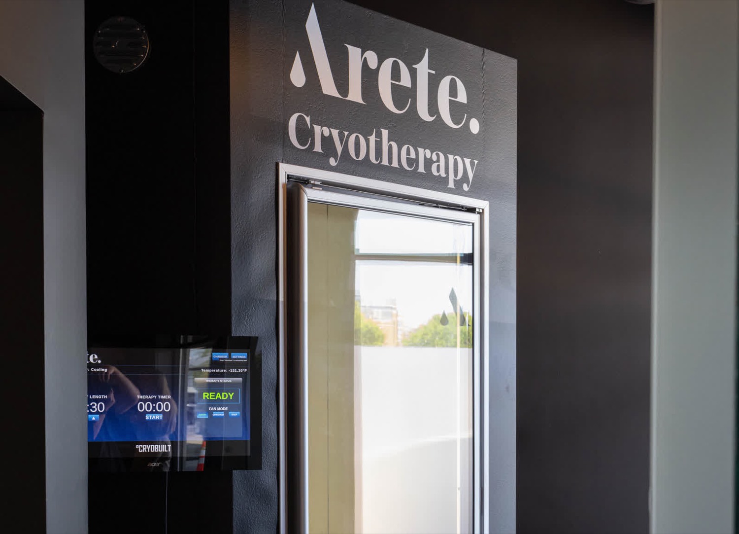Arete cryotherapy chamber at the clinic